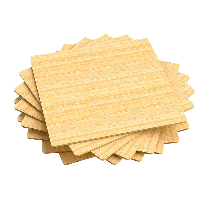 8x8x1/8'' Natural Bamboo Board（10PCS）