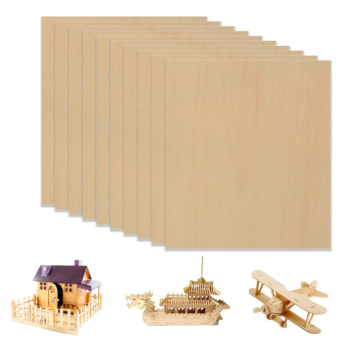 10pcs A3 Plywood Sheets 3mm Thickness (+/- 0.2mm) Basswood Plywood 29.7*42*0.3cm for Engraving