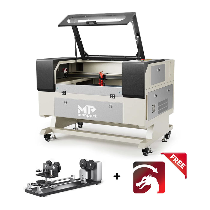 Special Offer | Monport 60W CO2 Laser Engraver & Cutter (28" x 20") with Autofocus