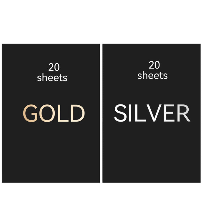 40 Sheets A4 Gold Silver Scratch Paper Crafts Scratch Arts Painting Drawing Paper Gifts