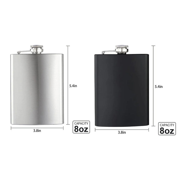 10 Pcs 8OZ Stainless Steel Hip Flask