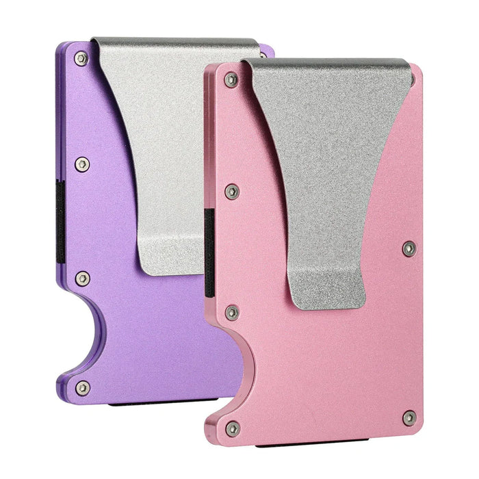 2 Pcs Metal Wallet Card Holder