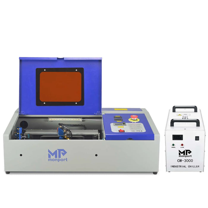 Special Offer | Monport 40W Pro Lightburn-Supported (12" X 8") CO2 Laser Engraver & Cutter with Air Assist - 40W Pro