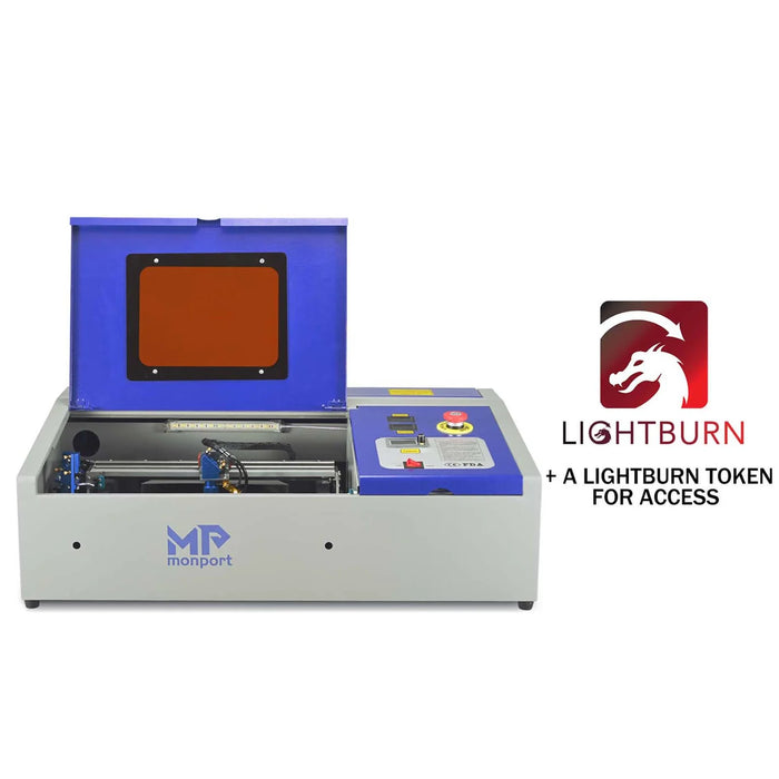 Special Offer | Monport 40W Pro Lightburn-Supported (12" X 8") CO2 Laser Engraver & Cutter with Air Assist - 40W Pro