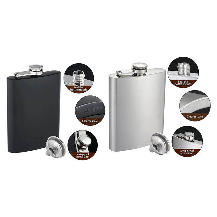 10 Pcs 8OZ Stainless Steel Hip Flask