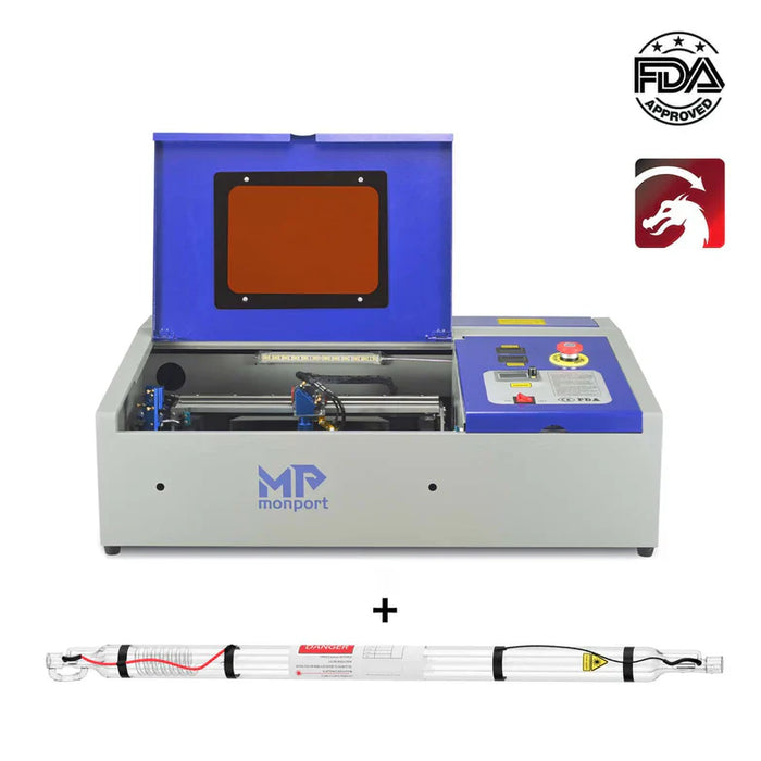 Monport 40W Lightburn-ready (12" X 8") CO2 Laser Engraver & Cutter with FDA Approval - 40W Basic