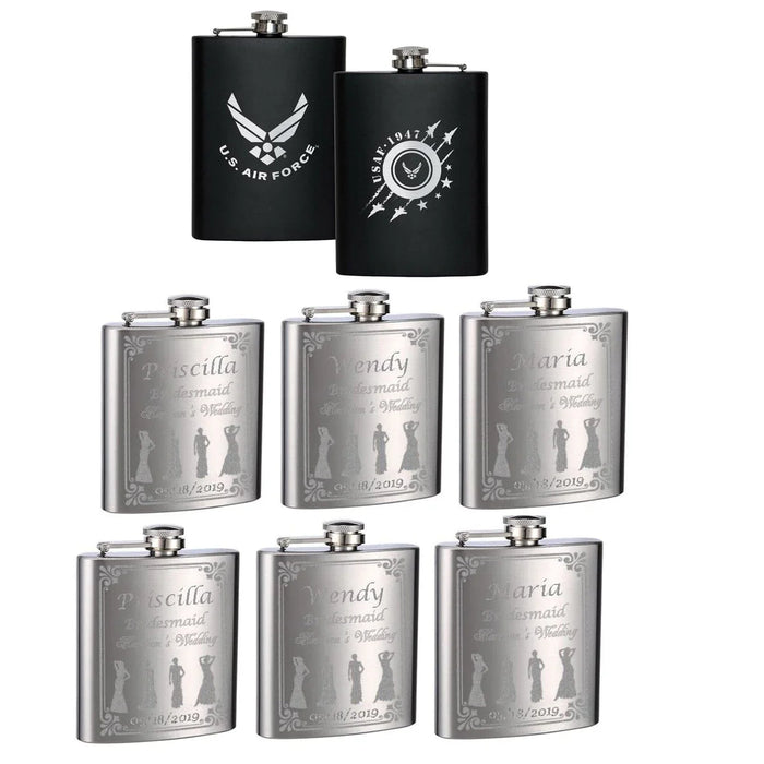 10 Pcs 8OZ Stainless Steel Hip Flask