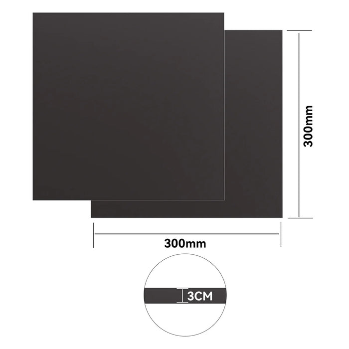 2pcs Black Opaque Acrylic Sheets 12"x12” 1/8” Thick 3mm Plexiglass Boards for Signs