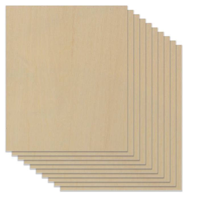 10pcs A4 Plywood Sheets 3mm Thickness (+/- 0.2mm) Basswood Plywood 21x29.7x0.3cm for Engraving