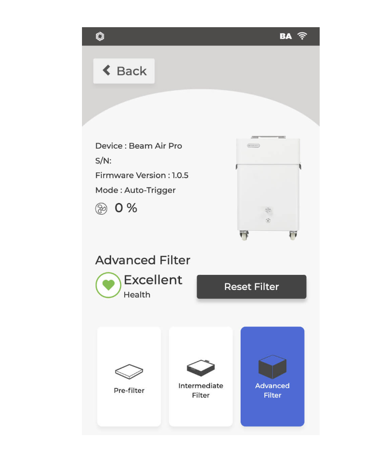 Automatic filter monitoring