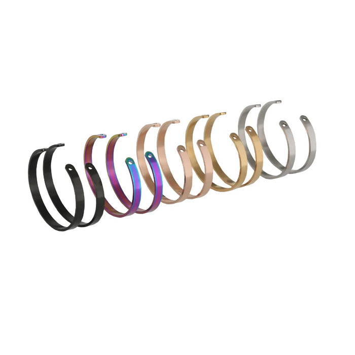 10 Pcs 6mm Wide Stainless Steel Bracelet